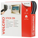 VELCRO® Brand VEL-EC60220 Stick On Tape 20mm x 10m - Black