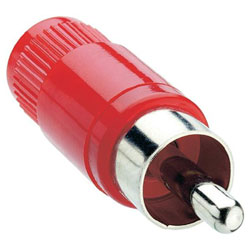 Lumberg STO 1 RCA Phono Cable Mount Plug Red