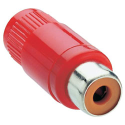 Lumberg KTO 1 RCA Phono Coupler Red