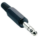 Lumberg KLS 3 Jack Plug Cable Mount Anti-kink 6.35mm 3 Pole Stereo