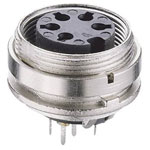 Lumberg KGR 40 4 Pin DIN Female Chassis Socket Straight Panel Mount
