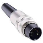 Lumberg SV 80 8 Pin Male DIN Plug IEC 60130-9 Straight Cable Mount