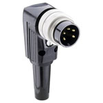 Lumberg WSV 81 8 Pin Male DIN Plug IEC 60130-9 Right Angle Cable Mount