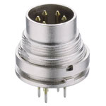 Lumberg SGR 71 7 Pin Male DIN Plug IEC 60130-9 Straight Panel Mount
