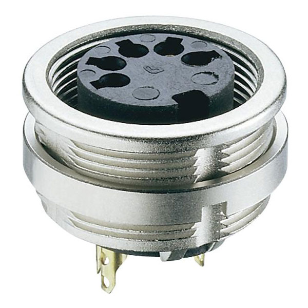 Image of Lumberg 0304 05 5 Pin DIN Female Chassis Socket IEC 60130-9 Front ...