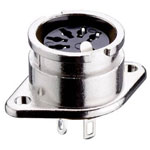 Lumberg 0107 03 3 Pin DIN Female Chassis Socket DIN 41524 Bayonet Lock Flanged