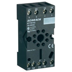 TE Connectivity MT78745 Relay Socket 240VAC 10A 8-Pin for MT Series Relays