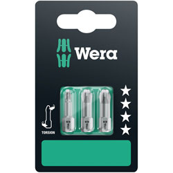 Wera 05073326001 Premium Torsion Phillips Bit Set With 1/4in Hexagon Drive