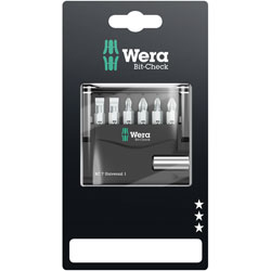 Wera 05073406001 Classic Mini-Check Mixed Bits, 7-Piece Set