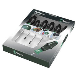 Wera 05031551001 1334/6 Kraftform Comfort Slotted/Phillips Screwdriver Set