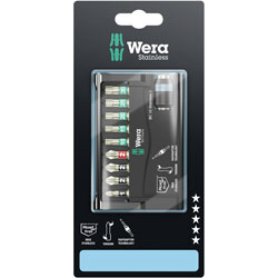 Wera 05073630001 BC10/9 SB Premium Plus Stainless Steel Bit Holder and Bits