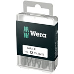 Wera 05072408001 Classic Torx Bits With 1/4in Hexagon Drive TX 20, Pack of 10