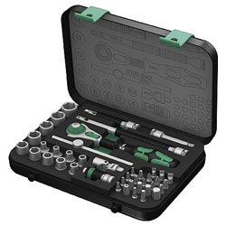 Wera 05003533001 8100SA/2 42-Piece Zyklop Metric Ratchet Set, 1/4in Drive