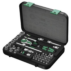 Wera 05003535001 8100 SA4 41-Piece Zyklop Imperial Ratchet Set, 1/4in Drive