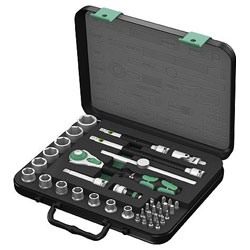 Wera 05003596001 8100SB/4 38-Piece Zyklop Imperial Ratchet Set, 3/8in Drive