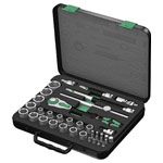 Wera 05003645001 8100SC/2 37-Piece Zyklop Metric Ratchet Set, 1/2in Drive