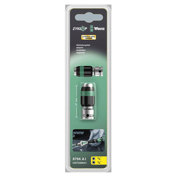 Wera 8784 A1 Bit Adaptor 1//4in Square Drive