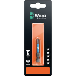 Wera 05073945001 840/4 Impaktor Diamond Bits for Hex-Plus Socket Screws, SW5