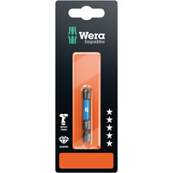 Wera 05073946001 840/4 Impaktor Diamond Bits for Hex-Plus Socket Screws, SW6