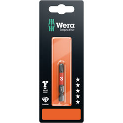 Wera 05073957001 851/4 Impaktor Diamond Bit for Phillips Screws PH3 x 50mm