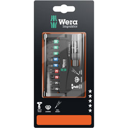 Wera 05073980001 Impaktor Diamond Bit Holder and 9-Piece Impact Bit Set