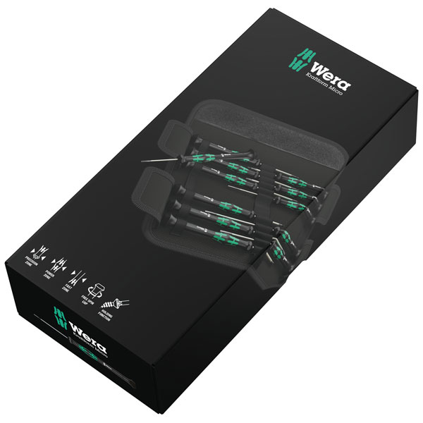 Wera 05073675001 12 SB 12Piece Kraftform Micro Screwdriver Set Rapid
