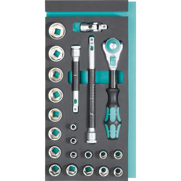 Wera 05134058001 8100SB/5 22-Piece Zyklop 3/8in Multifunction Socket ...