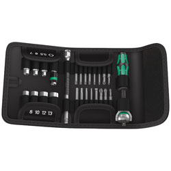 Wera 05051045001 KK Zyklop 26-Pce Kraftform Kompakt Ratchet & Bit Set 1/4 Drive