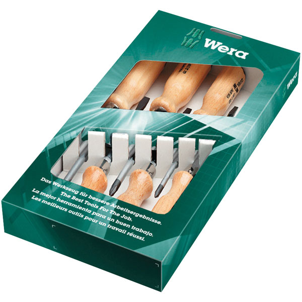 Wera 05018251001 930/935/6 6-Piece Slotted and Phillips