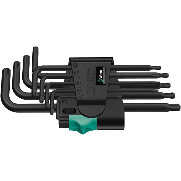 Wera 05024242001 967PKL/9 L-Keys for Torx Screws, 9-Piece Set