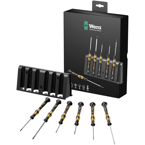 Wera 05030170001 1578A/6 6Piece ESD Kraftform Micro Screwdriver Set
