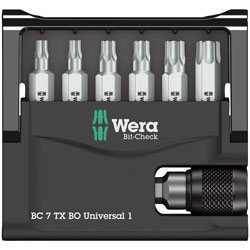 Wera 05056158001 8067-6 BO Torx Bit-Check and Bit Holder Set, 7 Pieces