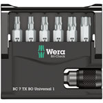 Wera 05056158001 8067-6 BO Torx Bit-Check and Bit Holder Set, 7 Pieces