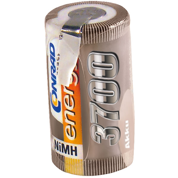 Conrad Energy 206006 NiMH Battery SubCSingle Cell 1.2V 3700mAh Solder Lugs Rapid Online