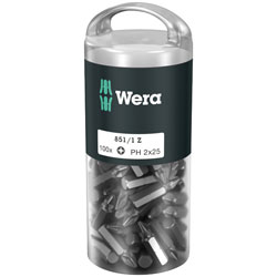 Wera 05072441001 851/1Z Extra Tough PH2 Screwdriver Bits, Pack of 100