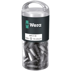 Wera 05072448001 867/1Z Extra Tough Screwdriver Bits TX20/25, Pack of 100