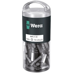 Wera 05072449001 867/1Z Extra Tough Screwdriver Bits TX25/25, Pack of 100