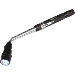 Unitec 77893 LED Telescopic Torch With Magnet - Black