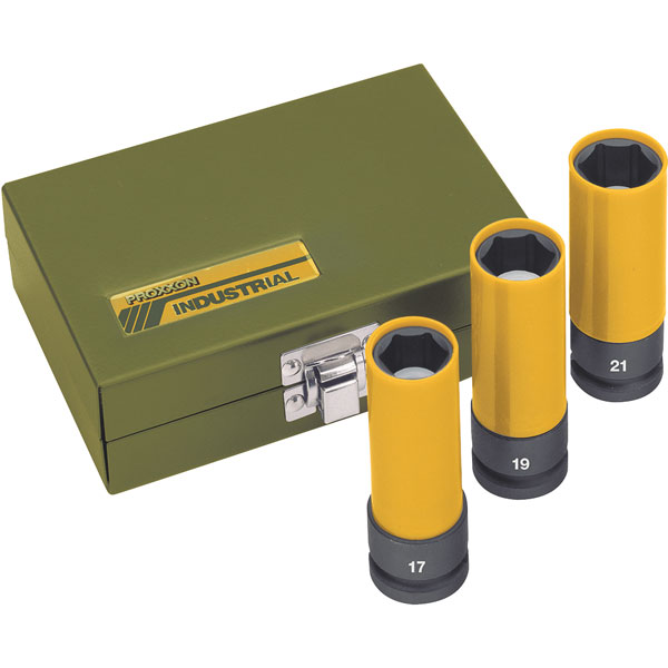 Proxxon Industrial 23938 Impact Socket Set 1 2 17 19 And 21mm