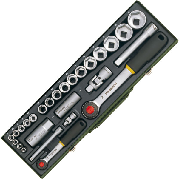 Proxxon Industrial 23020 Automotive Socket Set 1 4 And 1 2 Ratch