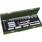 Proxxon Industrial 23000 Socket Set For Heavy Duty Mechanics (1/2) - 29 Piece