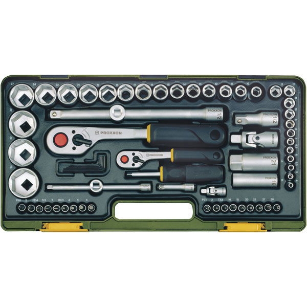 Proxxon Industrial 23286 Complete Set With 1/4" & 1/2" Baton Ratch...
