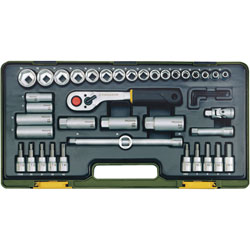 Proxxon Industrial 23282 Compact Set With 3/8 Baton Ratchet - 47 Piece