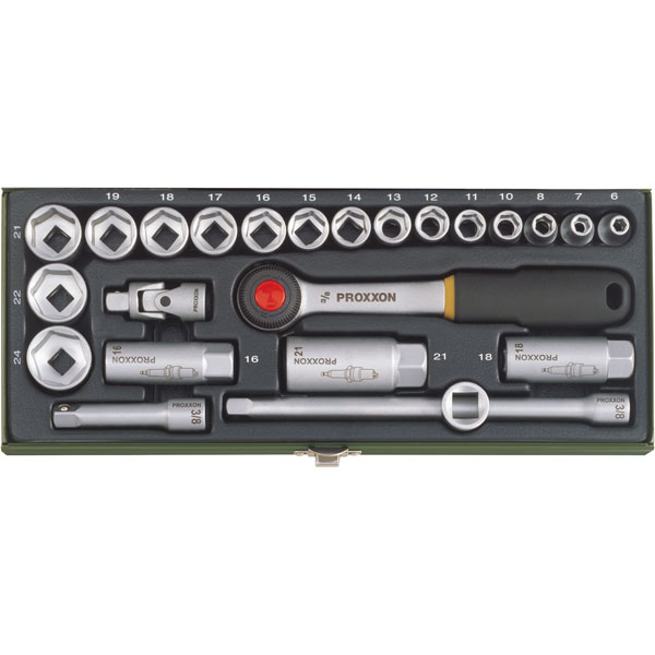 Click to view product details and reviews for Proxxon Industrial 23110 Compact Set 3 8 Ratchet 6 24mm Sock.