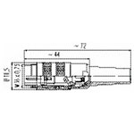 Binder 99-2005-02-03 Male Cable Mount Miniature 3 Pin DIN with 6-8mm Outlet