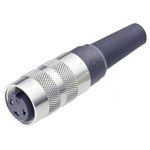Binder 99-2022-02-06 Female Cable Mount Miniature 6 Pin DIN with 6-8mm Outlet