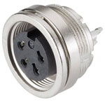 Binder 09-0316-00-05 Female Panel Mount Miniature 5 Pin with Outlet