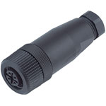 Binder 99-0430-10-04 Female 4-6mm 4 Pin Plastic Locking with Screw Terminal