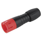 Binder 99 9213 050 05 Male Cable Mnt 5 Pin Red Code with Solder Termination
