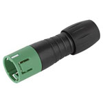 Binder 99 9225 070 08 Male Cable Mnt 8 Pin Green Code with Solder Termination